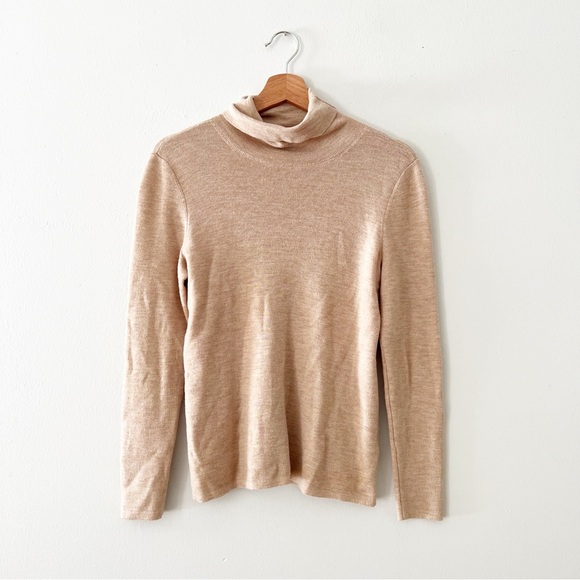 Sweaters - Eileen Fisher Merino Wool  Turtleneck Light Brown size Small